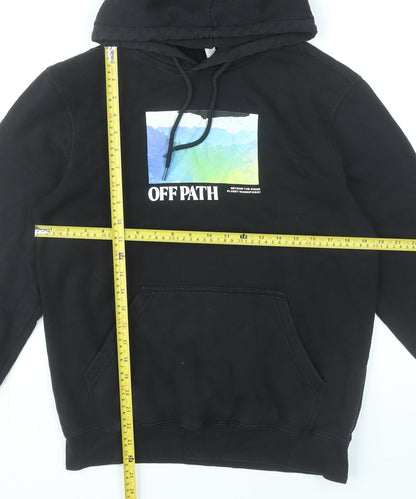 Mens UK Size M H&M Black Pullover Hoodie