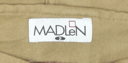 Madlen Womens Beige Wool Blend Short Pencil Skirt Size S UK 8