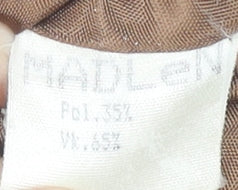 Madlen Womens Beige Wool Blend Short Pencil Skirt Size S UK 8