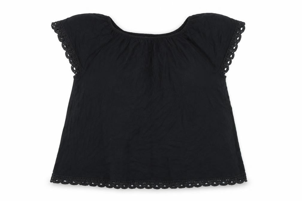 Womens UK Size 16 Anthology Black Tunic Blouse