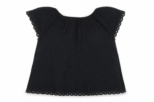 Womens UK Size 16 Anthology Black Tunic Blouse