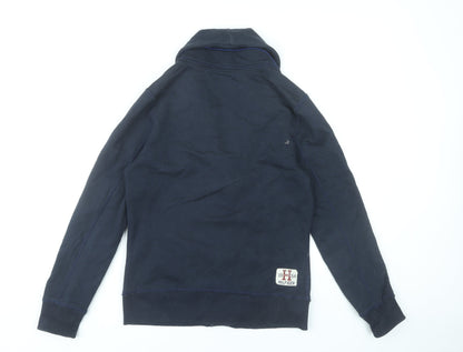 Tommy Hilfiger Men’s Blue Cardigan Sweater Small Collared Logo