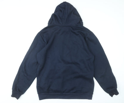 X-Mail Men's Blue Pullover Hoodie L Graphic College Style