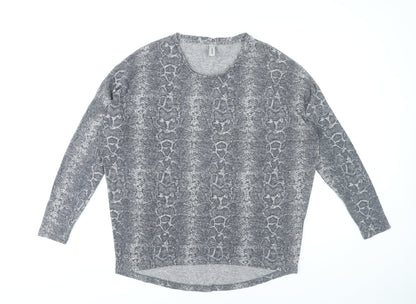 Womens UK Size S Soyaconcept Grey Basic T-Shirt