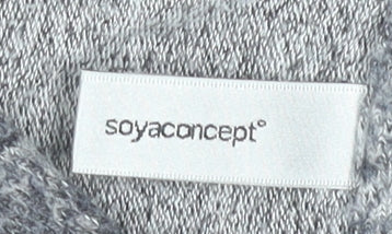 Womens UK Size S Soyaconcept Grey Basic T-Shirt