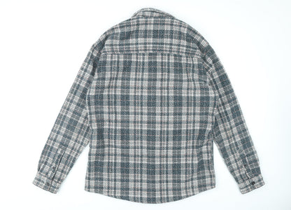 Zara Men’s Multicoloured Checked Button-Up Shirt L Relaxed Fit