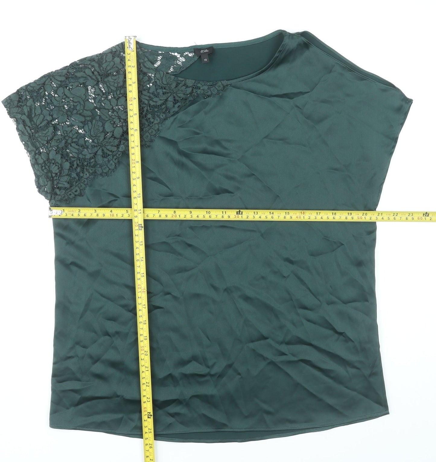 Womens UK Size 12 River Island Green Basic Blouse