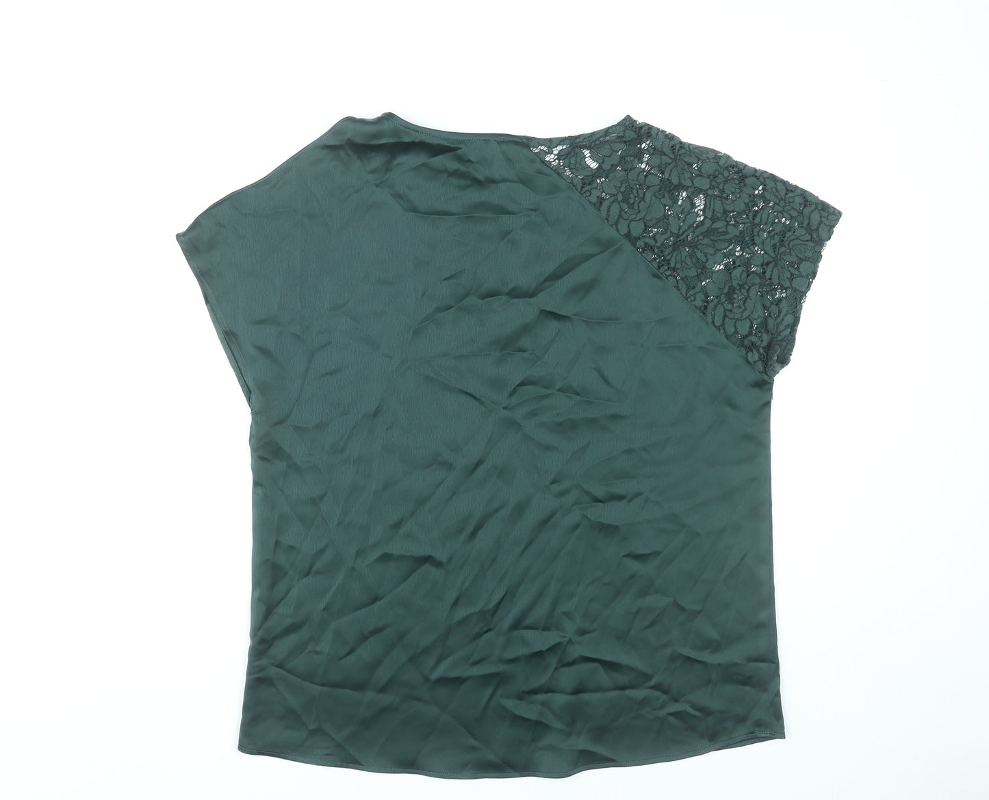 Womens UK Size 12 River Island Green Basic Blouse