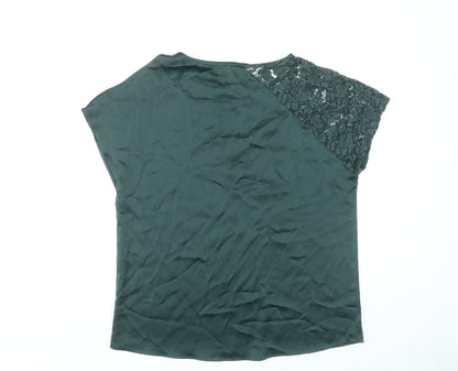 Womens UK Size 12 River Island Green Basic Blouse