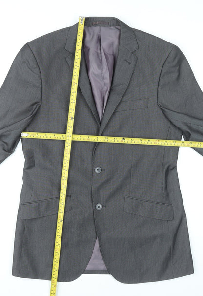 F&F Men’s Grey 38R Pinstripe Blazer Single-Breasted Jacket