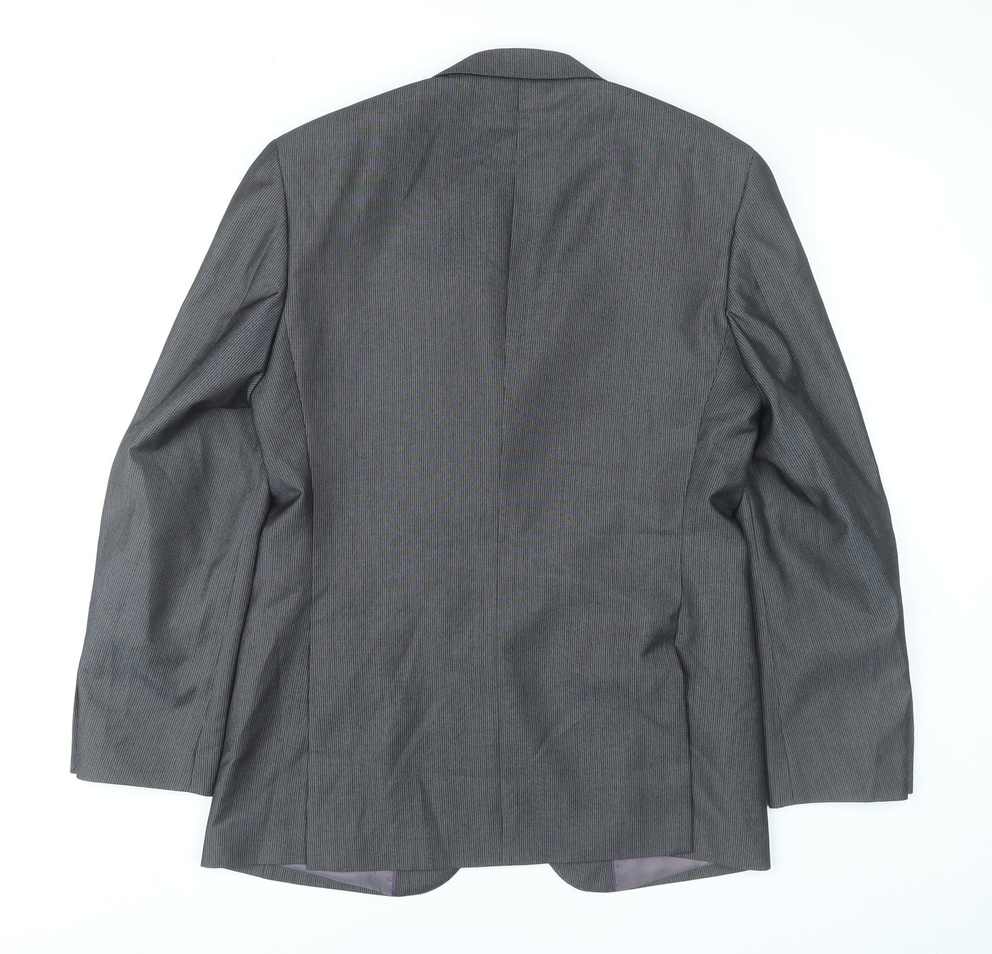 F&F Men’s Grey 38R Pinstripe Blazer Single-Breasted Jacket
