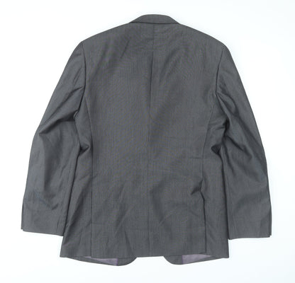 F&F Men’s Grey 38R Pinstripe Blazer Single-Breasted Jacket