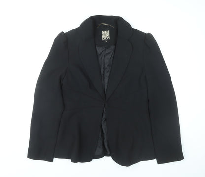 Biba Womens Black Slim Fit Blazer Jacket Size 12