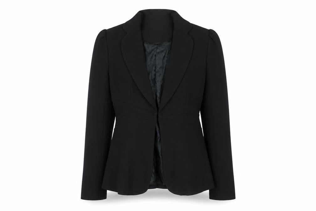 Biba Womens Black Slim Fit Blazer Jacket Size 12