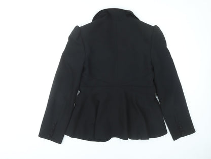 Biba Womens Black Slim Fit Blazer Jacket Size 12