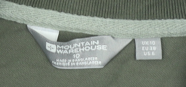 Mountain Warehouse Womens Green Polo Shirt UK 10 Cotton Stretch
