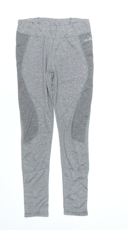 Ellesse Womens Grey Size 10 Slim Fit Activewear Leggings