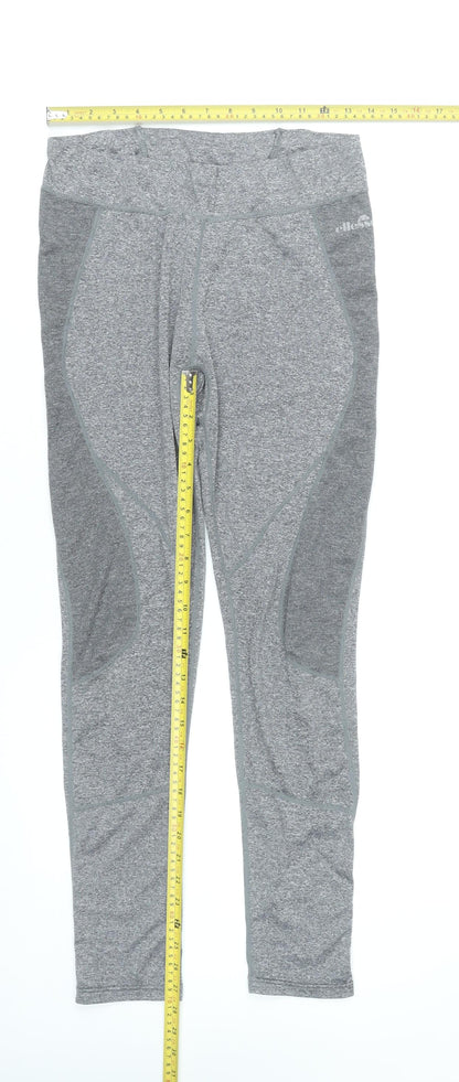 Ellesse Womens Grey Size 10 Slim Fit Activewear Leggings