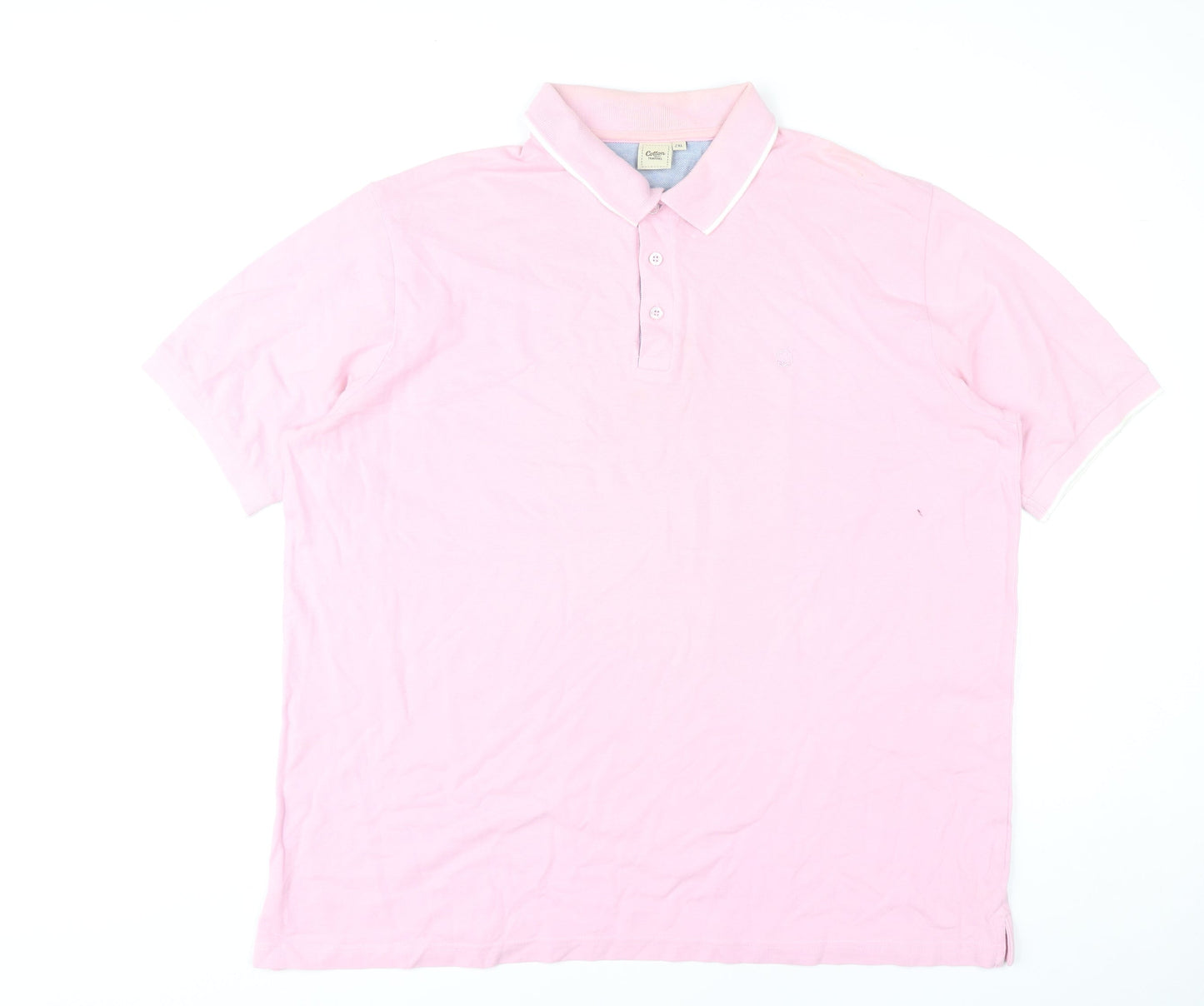 Cotton Traders Men’s Pink 2XL Polo Shirt Short Sleeve 100% Cotton