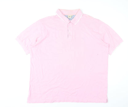 Cotton Traders Men’s Pink 2XL Polo Shirt Short Sleeve 100% Cotton