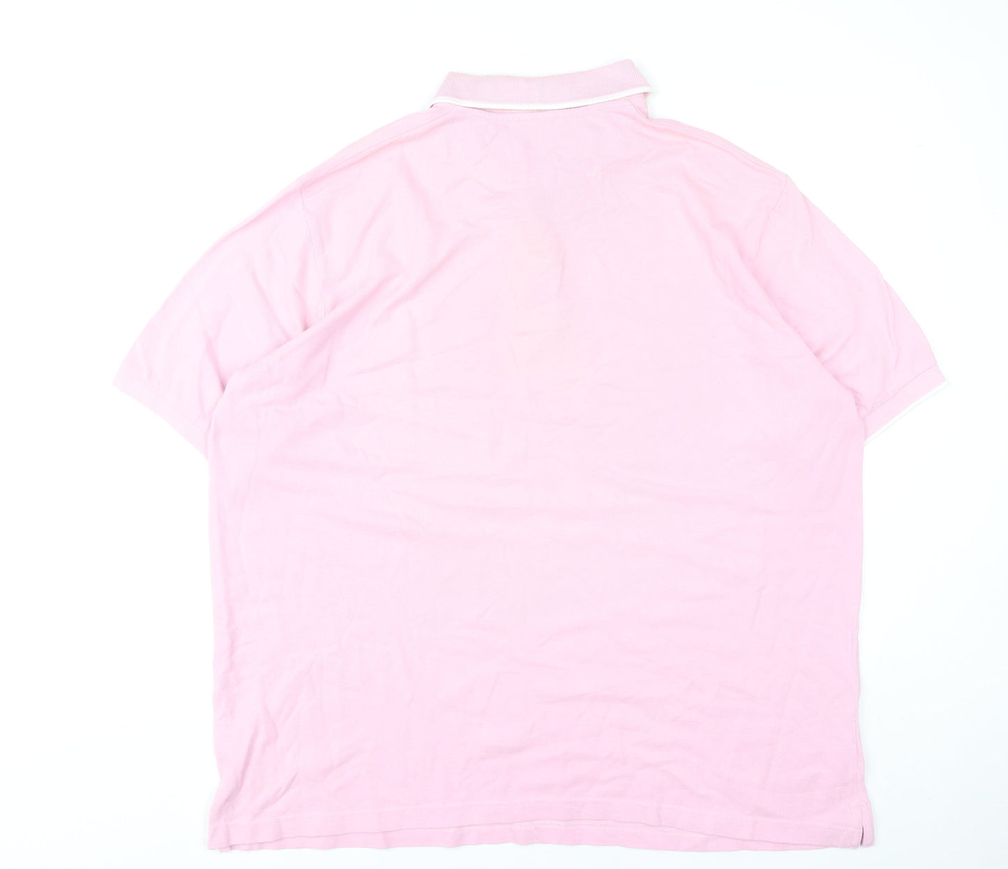 Cotton Traders Men’s Pink 2XL Polo Shirt Short Sleeve 100% Cotton