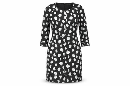 Banana Republic Women’s Black Polka Dot Sheath Dress Size 8 Knee Length