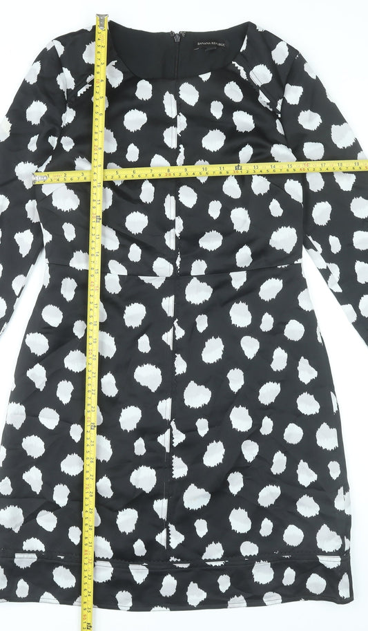 Banana Republic Women’s Black Polka Dot Sheath Dress Size 8 Knee Length