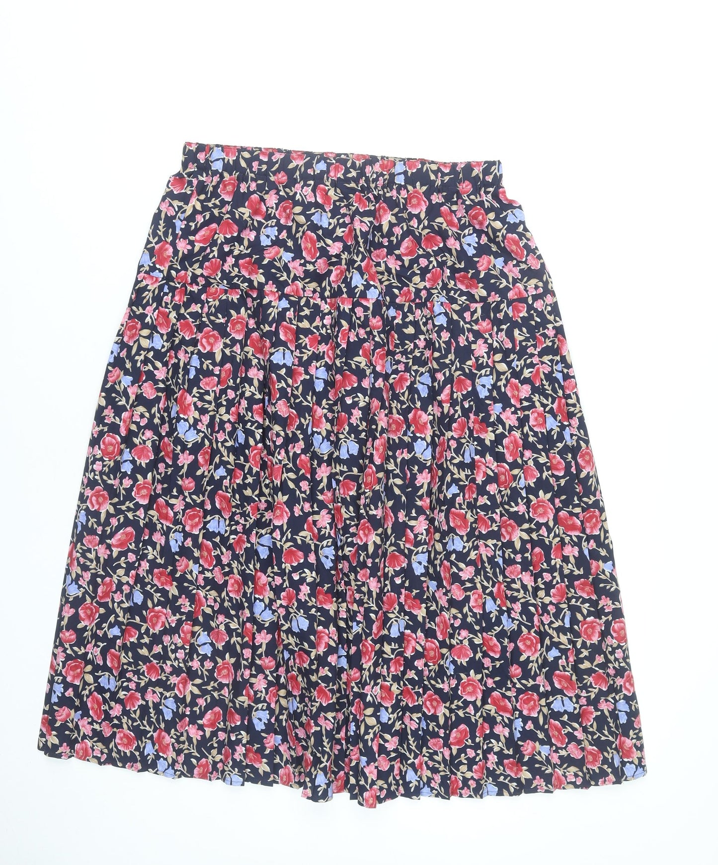 Marks and Spencer Women’s Multicoloured Pleated Floral Midi Skirt Size 16