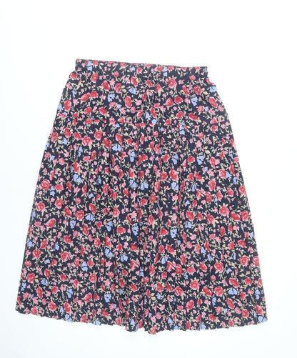 Marks and Spencer Women’s Multicoloured Pleated Floral Midi Skirt Size 16