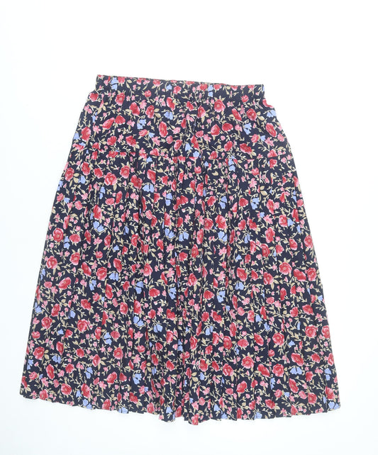 Marks and Spencer Women’s Multicoloured Pleated Floral Midi Skirt Size 16