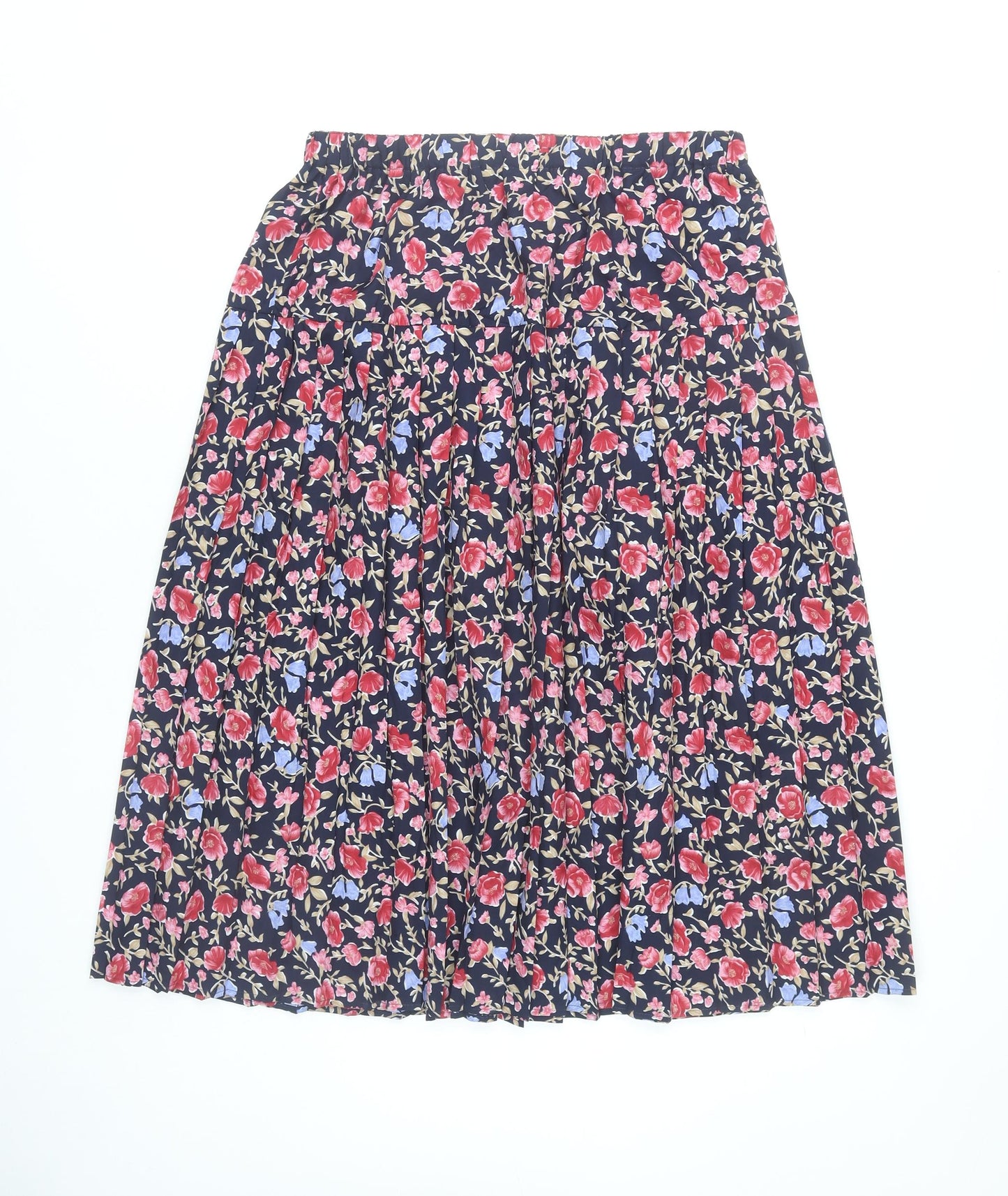 Marks and Spencer Women’s Multicoloured Pleated Floral Midi Skirt Size 16