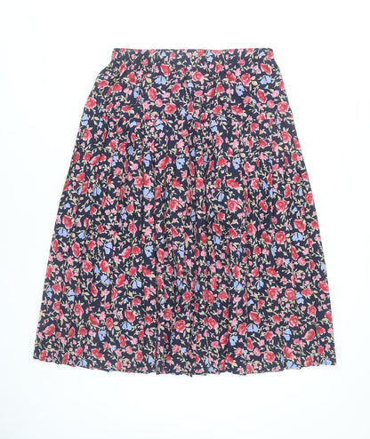 Marks and Spencer Women’s Multicoloured Pleated Floral Midi Skirt Size 16