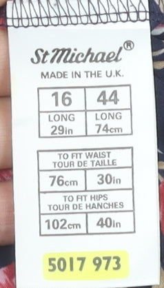 Marks and Spencer Women’s Multicoloured Pleated Floral Midi Skirt Size 16