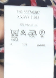 Marks and Spencer Women’s Multicoloured Pleated Floral Midi Skirt Size 16