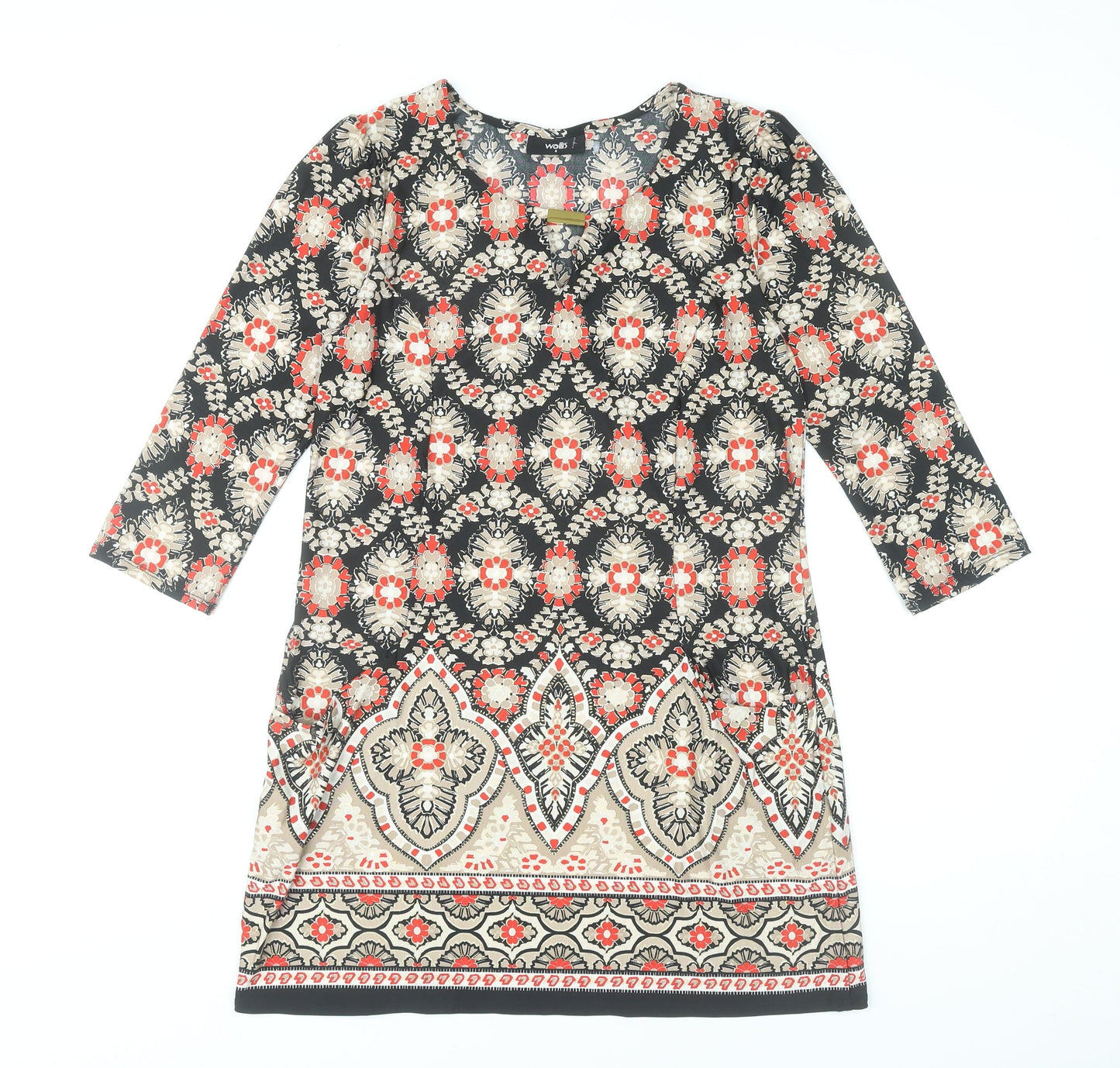 Wallis Women’s Multicoloured Knee Length Shift Dress Size 10