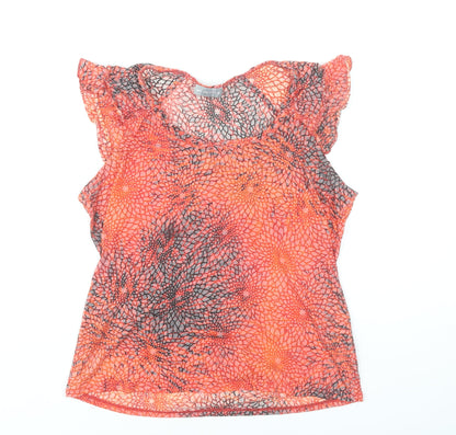 Womens UK Size 16 Marks and Spencer Orange Tunic Blouse