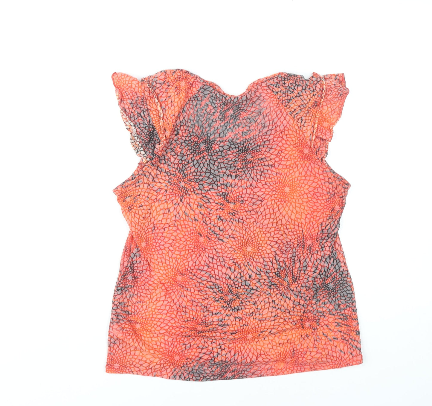 Womens UK Size 16 Marks and Spencer Orange Tunic Blouse