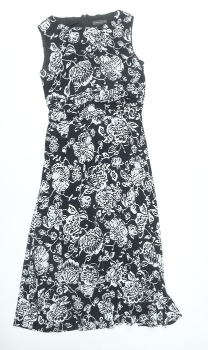 Jessica Howard Women’s Black Floral Fit & Flare Dress Size 12