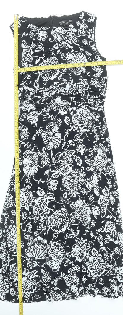 Jessica Howard Women’s Black Floral Fit & Flare Dress Size 12