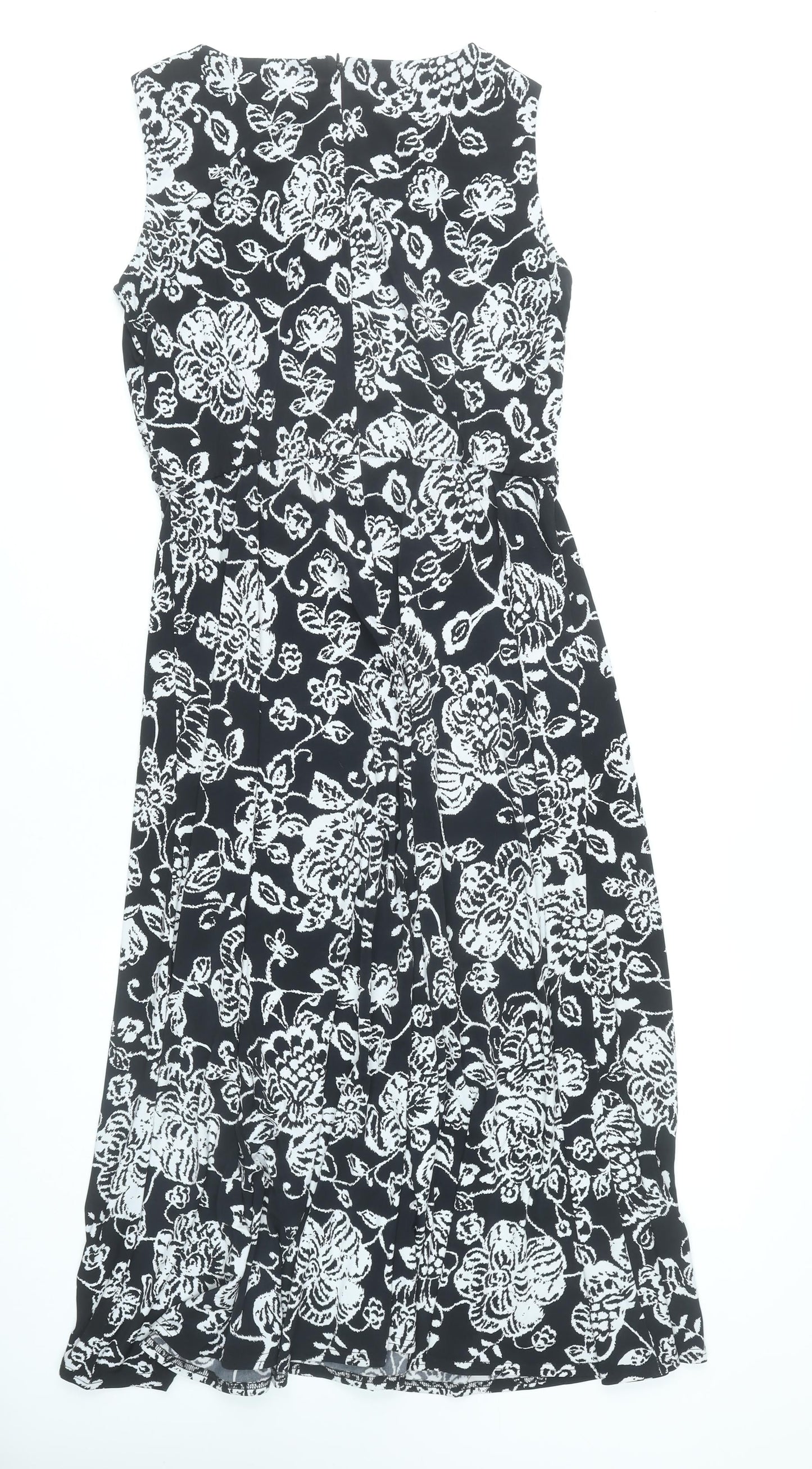 Jessica Howard Women’s Black Floral Fit & Flare Dress Size 12