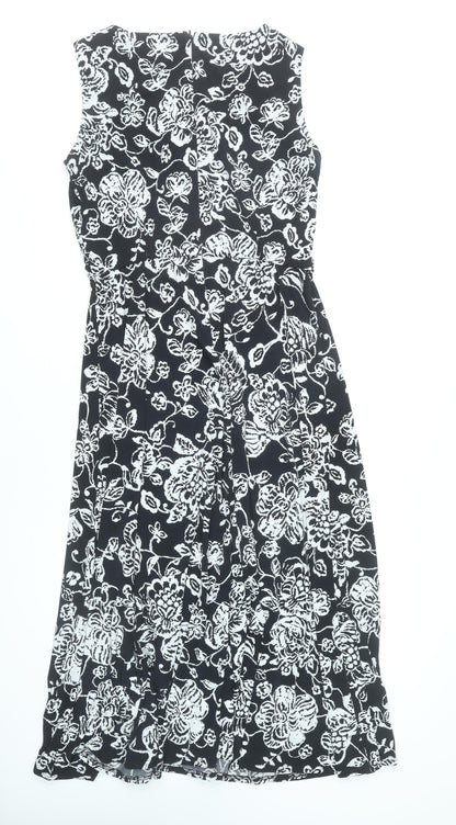 Jessica Howard Women’s Black Floral Fit & Flare Dress Size 12