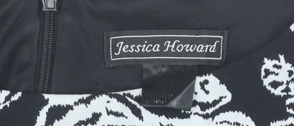 Jessica Howard Women’s Black Floral Fit & Flare Dress Size 12