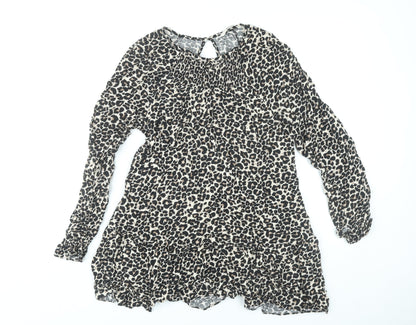 Tu Women’s Multicoloured Leopard Print Shift Dress Size 14