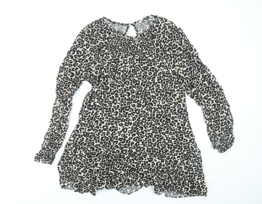 Tu Women’s Multicoloured Leopard Print Shift Dress Size 14