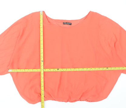 Womens UK Size 10 Select Orange Tunic Blouse