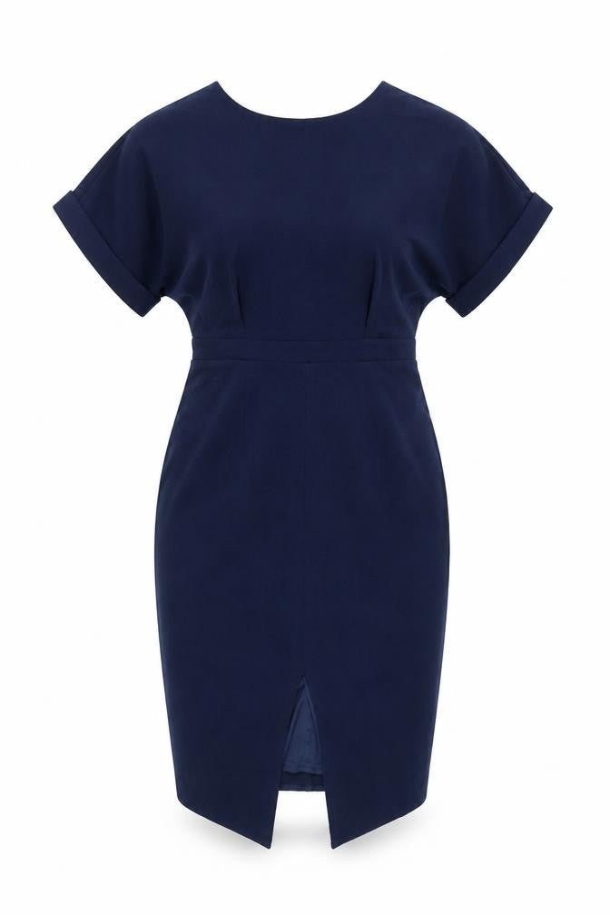 ASOS Women Blue Size 10 Sheath V-Neck Short Sleeve Dress
