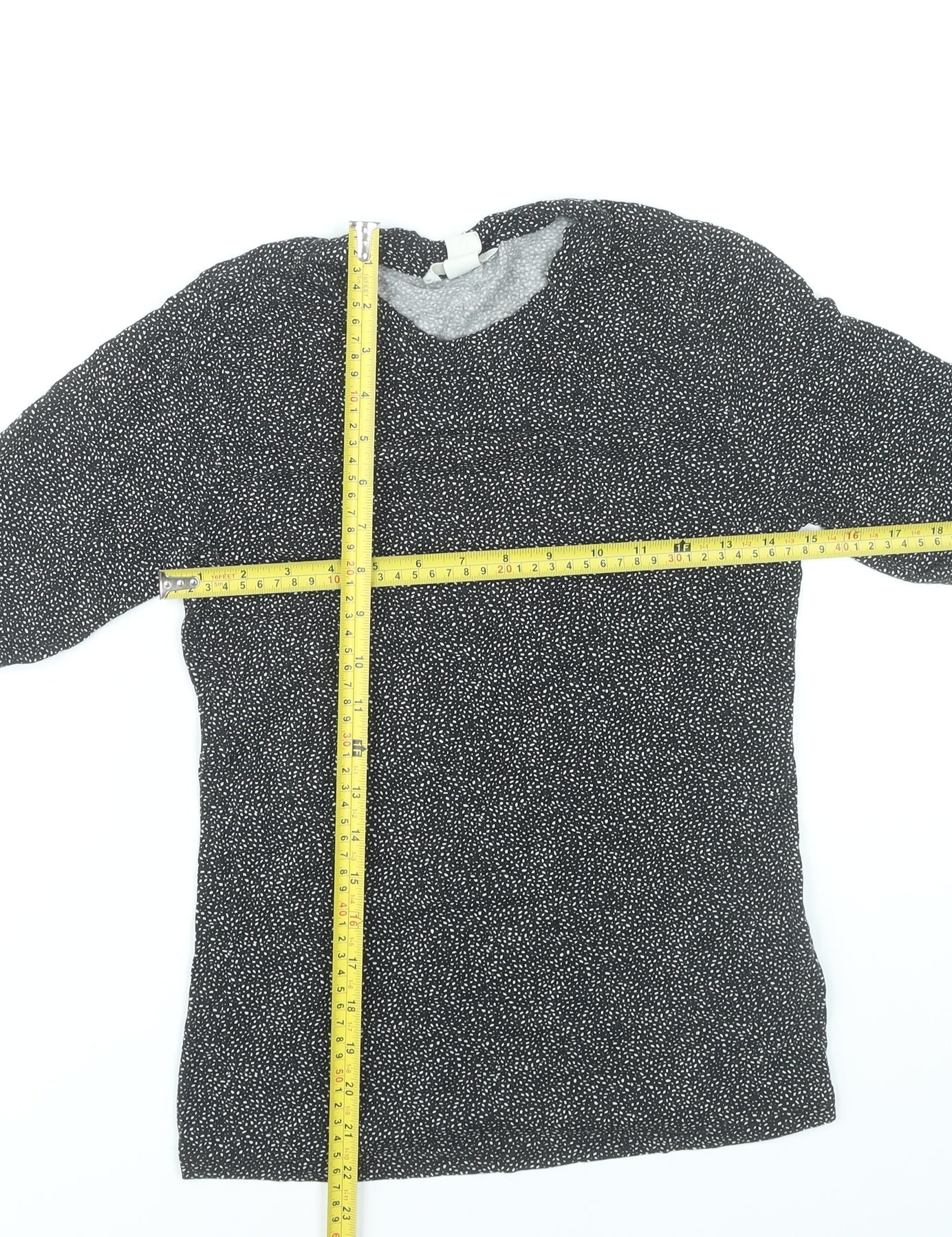 Womens UK Size S H&M Black Basic Blouse