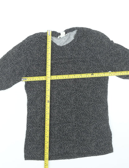 Womens UK Size S H&M Black Basic Blouse