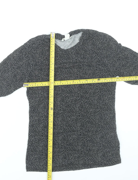 Womens UK Size S H&M Black Basic Blouse