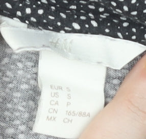 Womens UK Size S H&M Black Basic Blouse